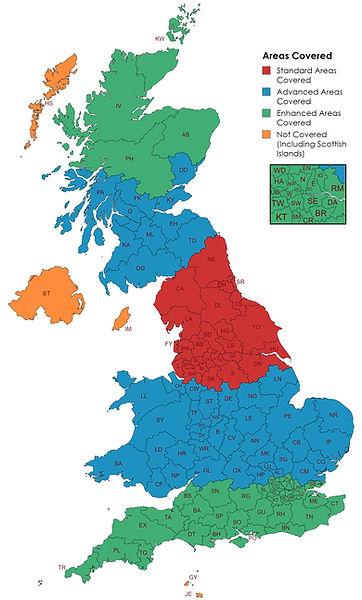 AquaLux service area coverage map